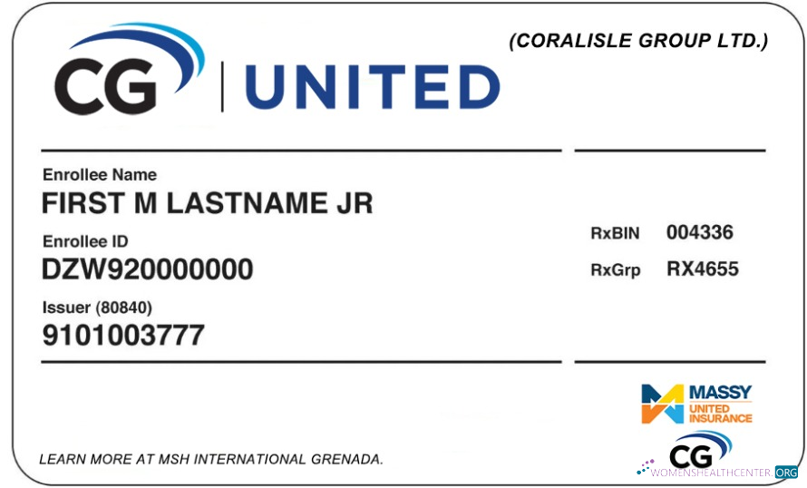 Download Grenada health insurance card Photoshop template